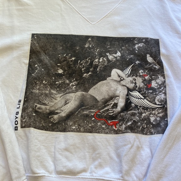 NWOT Sold Out HTF Boys Lie Stupid Cupid Crewneck sz S/M - Picture 4 of 7